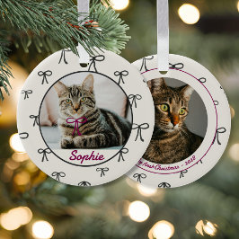 Cerámica Adorno Personalizado para Mascota con Foto de Lazo