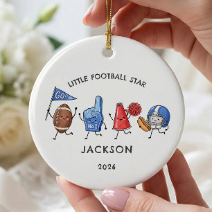 Cerámica Adorno Personalizado Pequeña Estrella de Fútbol