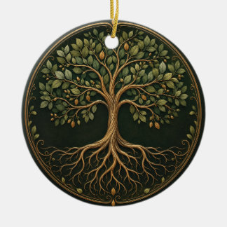 Cerámica Árbol Botánico, Árbol de la Vida, Adorno de Cerámi