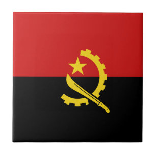 Cerámica Azulejo Cerámico Bandera de Angola