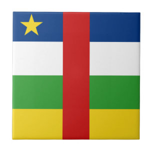 Cerámica Azulejo Cerámico Bandera de Centrafrique
