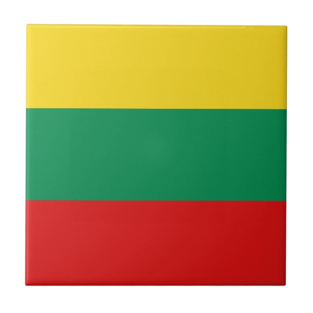 Cerámica Azulejo Cerámico Bandera de Lituania (Frente)