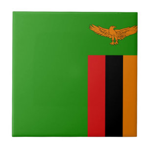 Cerámica Azulejo Cerámico Bandera de Zambia