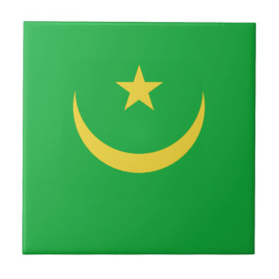 Cerámica Azulejo Cerámico de la Bandera de Mauritania