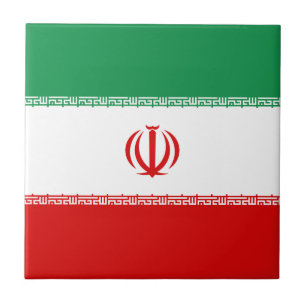 Cerámica Azulejo con la bandera de Irán