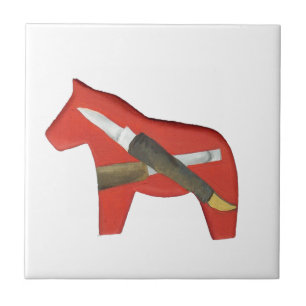 Cerámica Azulejo de Caballo Dala de Tallador de Madera