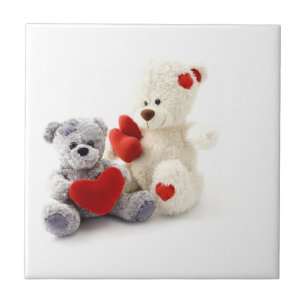 Cerámica Azulejo de corazones de ositos de peluche
