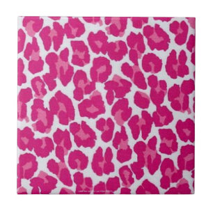 Cerámica Azulejo de estampado de leopardo rosa Rockabilly R