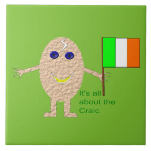 Cerámica Azulejo de huevo irlandés patriótico