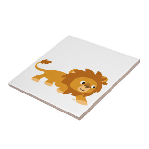 Cerámica Azulejo De León De Dibujos Animados Inteligente Li