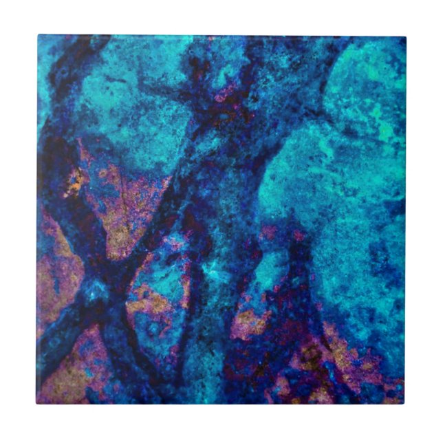 Cerámica Azulejo de Oro Azul (Frente)