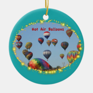 Cerámica Balones de aire caliente con adorno de espárragos