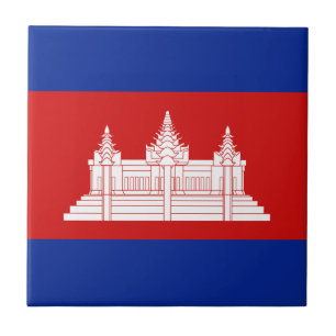 Cerámica Bandera de Camboya Azulejo Cerámico