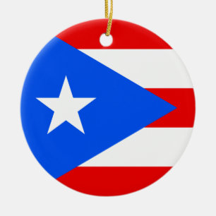 Cerámica Bandera de Puerto Rico personalizado adorno de ár
