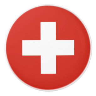 Cerámica Bandera del pomo cerámico de Suiza