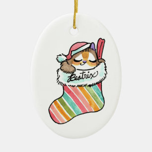 Cerámica Bebé Beatrix, adorno de Navidad