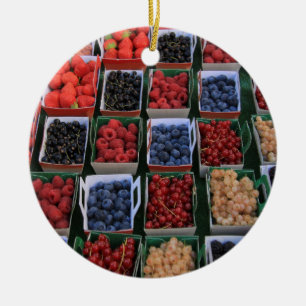Cerámica Berries en cajas adorno de Navidad
