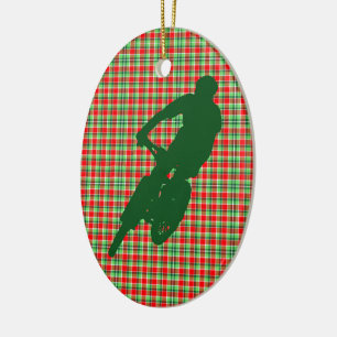 Cerámica Bicicleta verde de montaña sobre el adorno de Navi