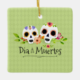 Cerámica Calaveras de azúcar floral Dia de Muertos | Adorno