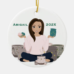Cerámica Calentador de Cera Personalizado Mujer Adorno de C