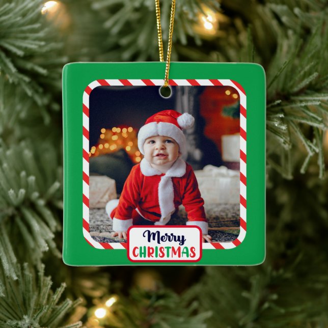 Cerámica Caña de caramelo (añada tus fotos) adorno cerámico (Árbol)