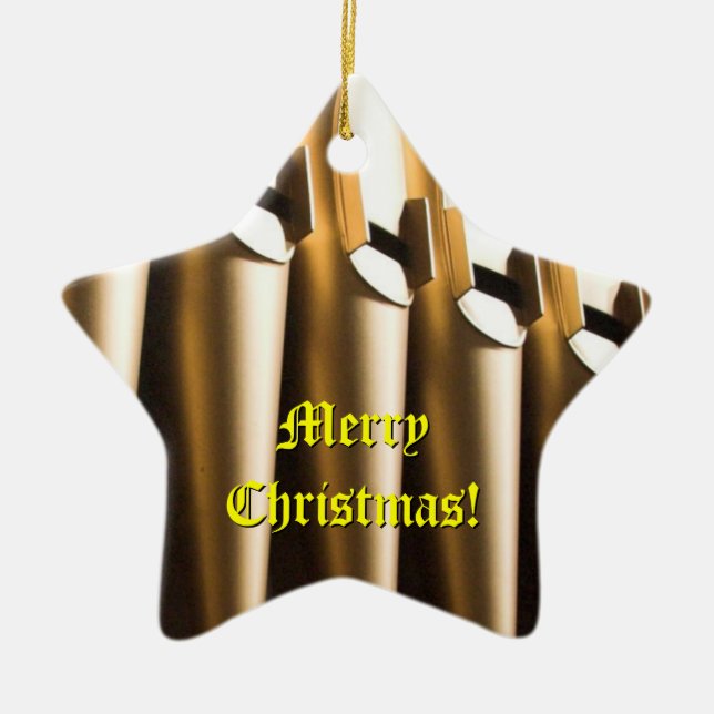 Cerámica Canales de órganos adorno de Navidad (Frente)