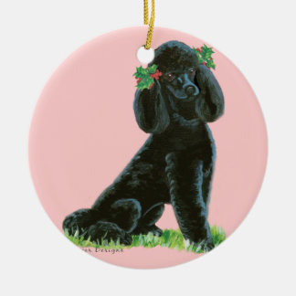 Cerámica Canción negra y adorno de árbol de Navidad holly