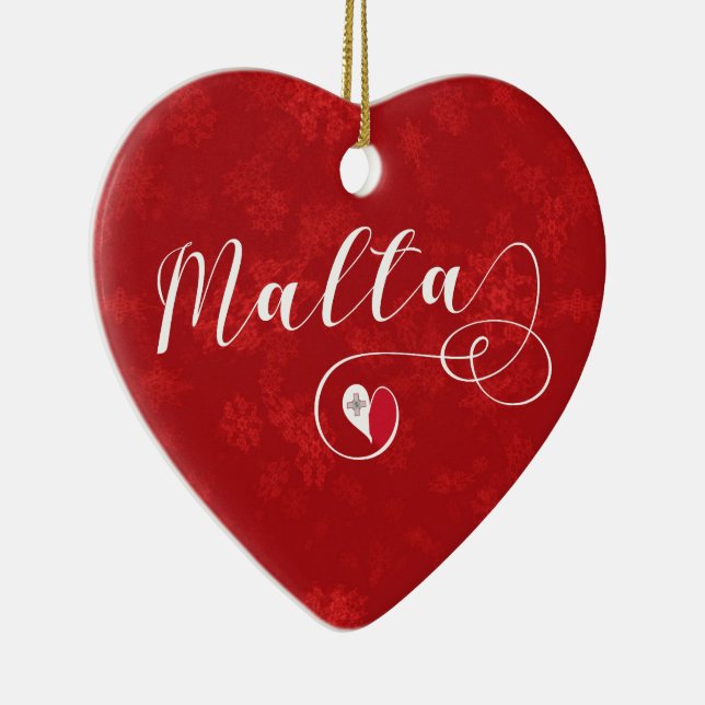 Cerámica Corazón de Malta, adorno de árbol de Navidad, malt (Derecha)