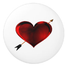 Corazón oscuro con pomo de arrastre de zancador de