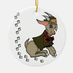 Cerámica Cute Billy Goat con adorno de Bowtie