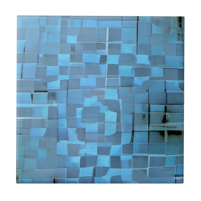 Cerámica de azulejos azules eléctricos (Frente)