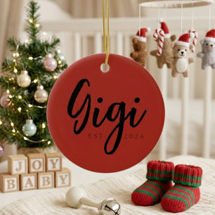 Cerámica Diseño de adorno conmemorativo rojo Gigi EST Año