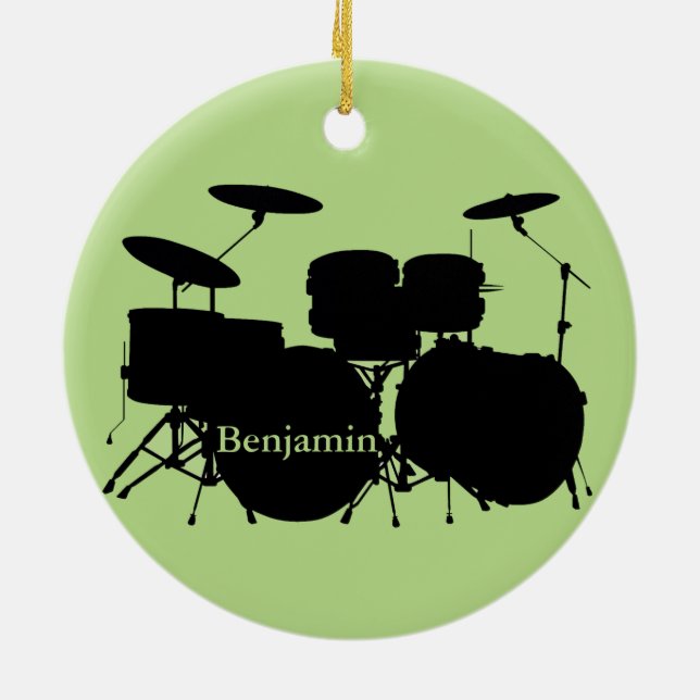 Cerámica Diseño de batería de batería de baterista Adorno (Atrás)