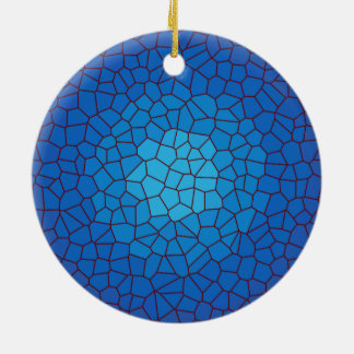 Cerámica Diseño de vidrio teñido azul > Adorno de Navidad