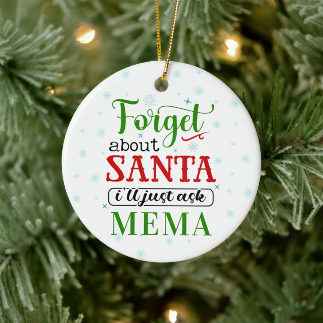Cerámica Divertido Olvida Santa MEMA Adorno de Navidad (Árbol)