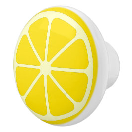 Cerámica Divertidos de limón amarillo Niños decoran el pomo