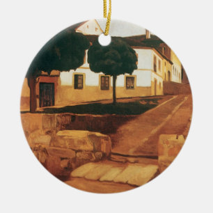 Cerámica El adorno de "La calle en Ávila" de Rivera