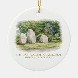 Cerámica El adorno de Navidad en memoria de Dan Fogelberg