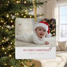 Cerámica El Primer Adorno de Navidad del Bebe