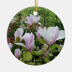 Cerámica Flores de magnolia moradas adorno festivo de Pascu