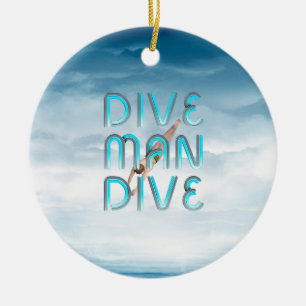 Cerámica Hombre de buceo TOP Adorno de vidrio de buceo