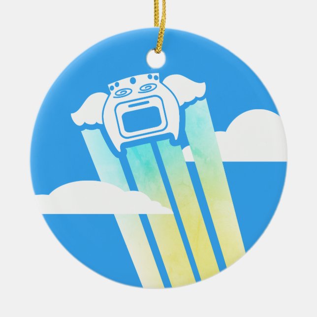 Cerámica Horno volador héroe de cocina chef adorno de Navid (Frente)