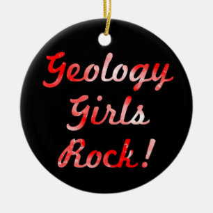 Cerámica ¡Los Chicas de geología rockean! Adorno