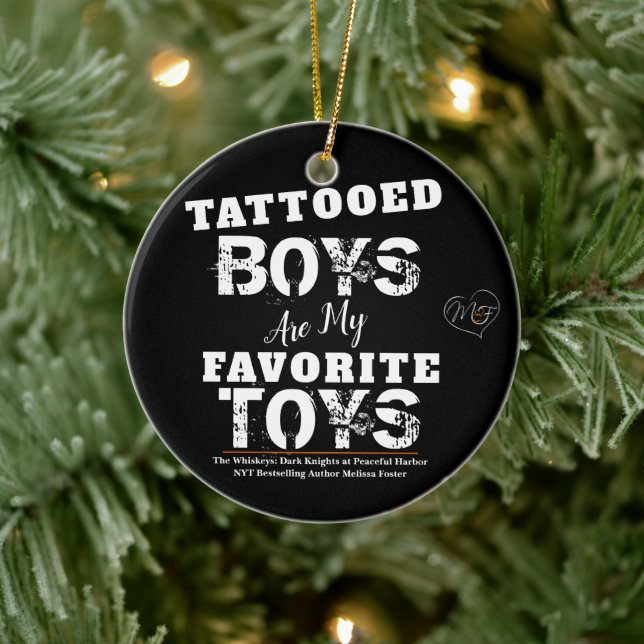 Cerámica Los Tattooed Boys son mi adorno de juguetes favori (Árbol)
