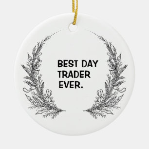 Cerámica Mejor adorno de Navidad para trader diario