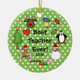 Cerámica Mejor Profesor Adorno de Navidad
