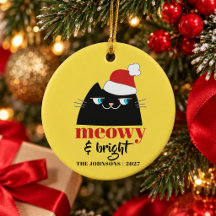 Meowy & Bright Adorno de Navidad Personalizado par