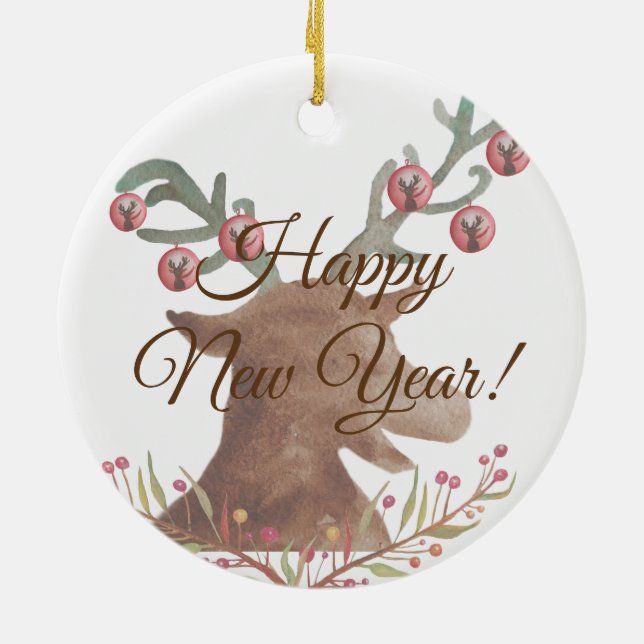 Cerámica Navidades, adorno de copos de nieve de Año Nuevo (Atrás)