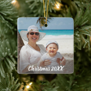 Cerámica Navidades Keepsake Completo de foto de adorno de c