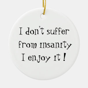 Cerámica No sufro de adorno de círculo de locura